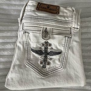 Off white Sang Real  jeans with detailed stitching